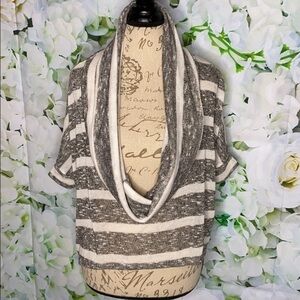 PINC Low Cowl-Neck Striped Jumper